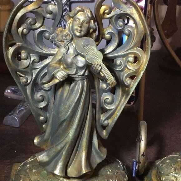 Stocking hangers vintage angel on missing wings - Picture 5 of 8